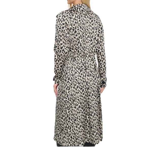 NWT Women’s Lightweight Leopard Satin Duster Cardigan - Picture 2 of 2